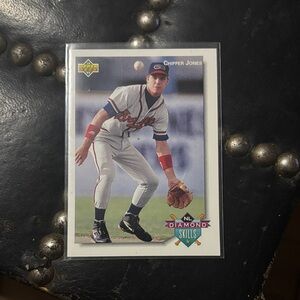 Baseball Trading Card with Red and White Uniform